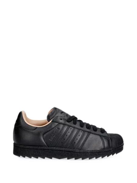 Matlasat sneakerși Adidas Superstar cu autograf din velur gri
