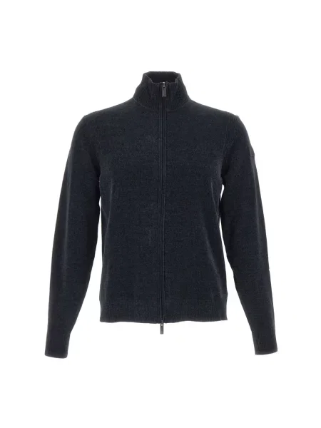Aksamitny sweter Rrd niebieski