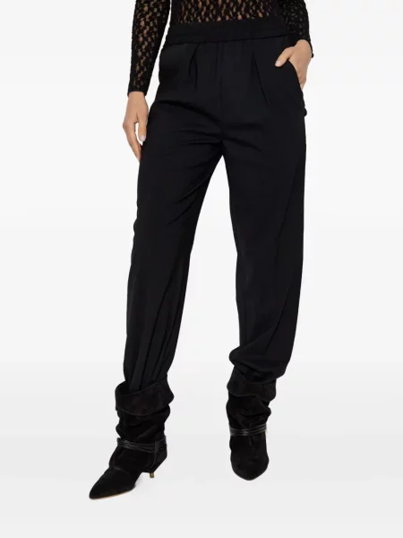 Pantaloni Isabel Marant de lână negru