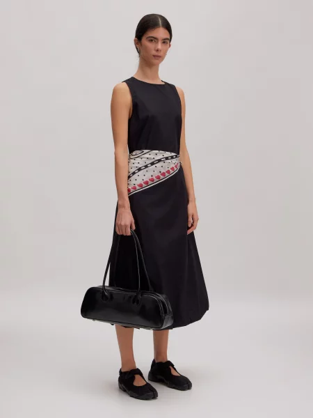 EDITED Rochie Flora' negru