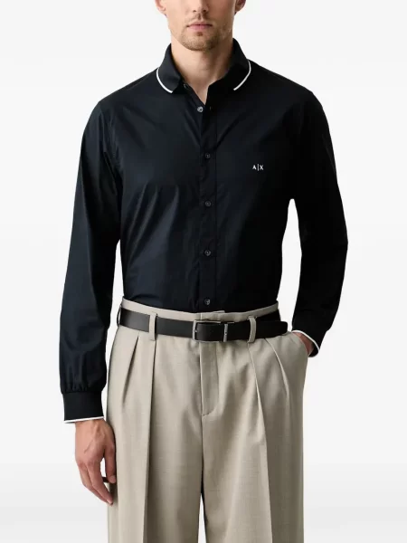Cămașă Armani Exchange cu imagine albastru