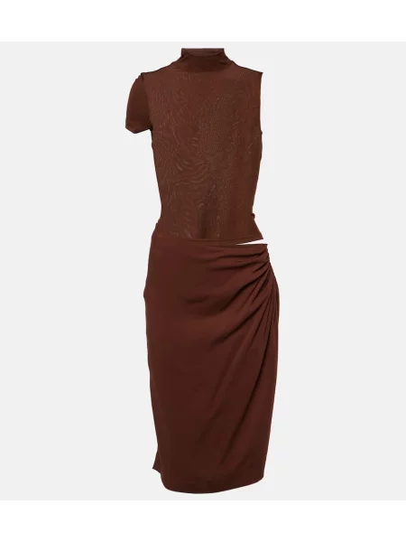 Rochie midi Christopher Esber până la genunchi de costum maro