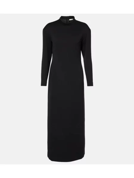 Rochie maxi The Row de lână de costum negru