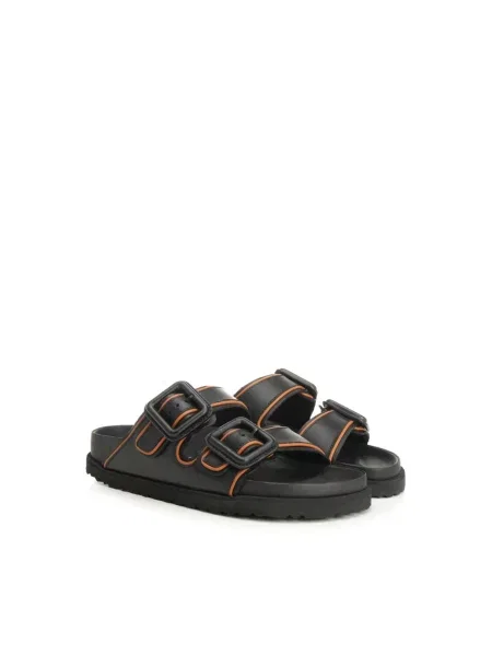 Klapki Birkenstock skórzane czarne