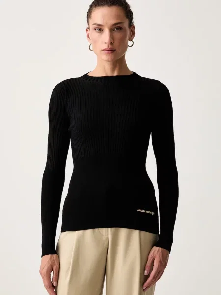 Armani Exchange pulover pentru femei cu vâscoză negru