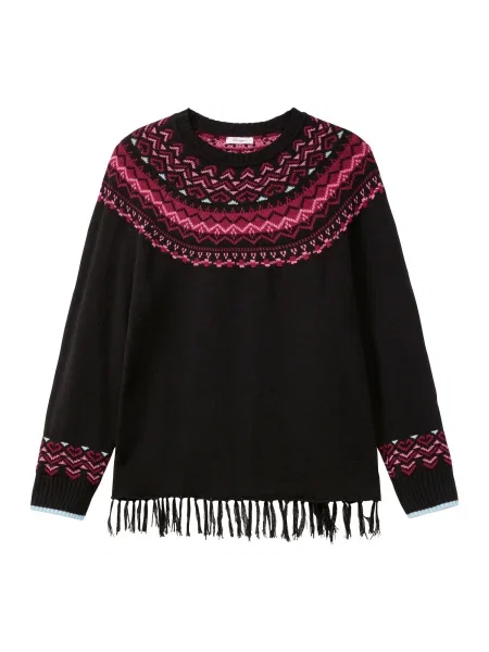 SHEEGO Pulover roz negru