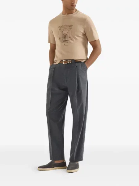 Pantaloni Brunello Cucinelli de lână gri