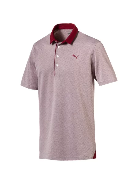 Tricou polo Puma din jacard roșu