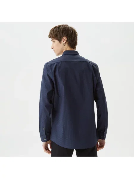 Lacoste Koszula Tkana Lacoste granatowa