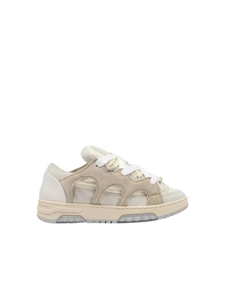 Sneakersy Santha skórzane biznesowe beżowe