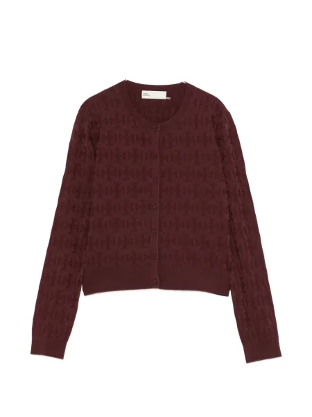 Cardigan Tory Burch din jacard violet