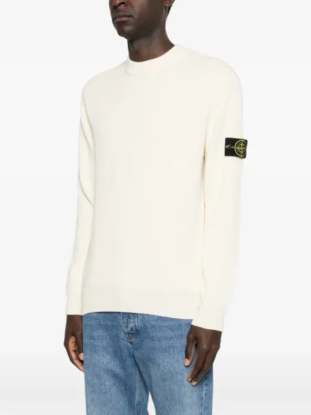 Pulover Stone Island cu decolteu rotund cu strasuri