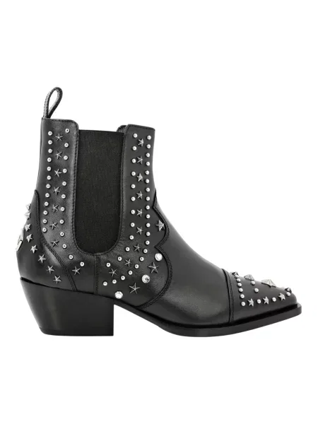 Botki Philipp Plein skórzane czarne