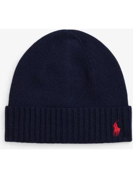 Czapka Ralph Lauren Lana granatowa S-M niebieska