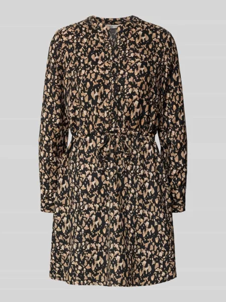 Sukienka koszulowa taliowana ze wzorem na całej powierzchni model ‘CORY’ Only czarna