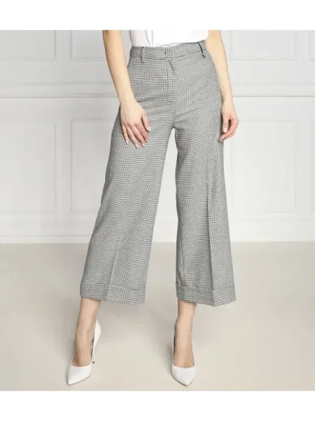 Liu Jo Pantaloni | Palazzo cu adaos de lână negru