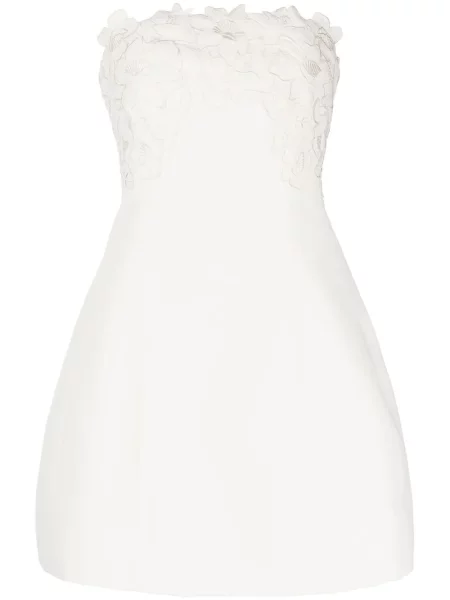 Rochie mini Sachin & Babi cu model floral de costum alb