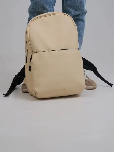 Кожаный рюкзак Tobeyou бежевый