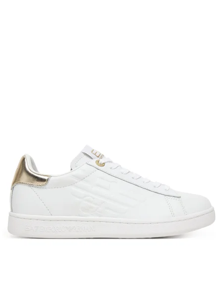 Bőr tornacipő Ea7 Emporio Armani fehér