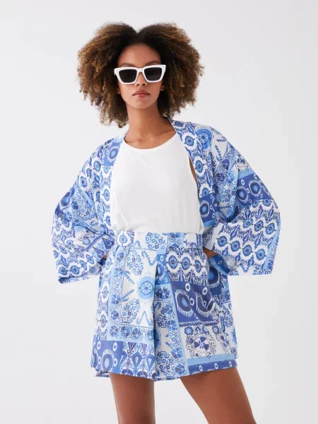 Elastyczna talia szorty Lc Waikiki casual niebieskie