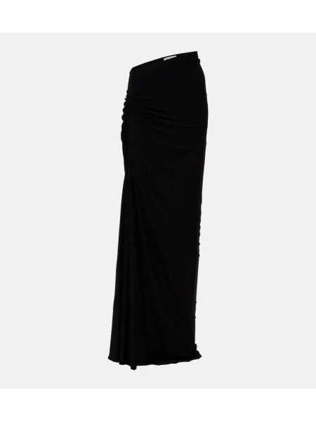 Fusta maxi Alaïa negru