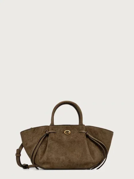 Geantă shopper Guess din piele verde