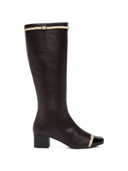 Botine Carel Paris cu cataramă cu bretele maro