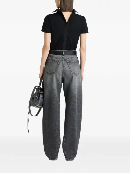 Gulerat tricou Givenchy din poplin negru