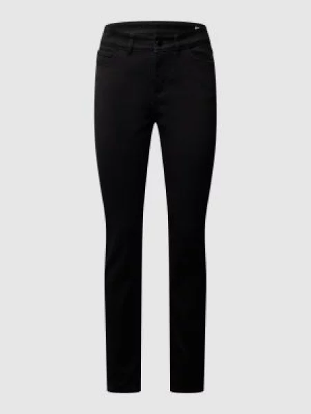 Jeansy barwione o kroju skinny fit Christian Berg Woman czarne