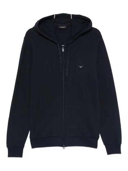 Hanorac cu glugă Emporio Armani albastru