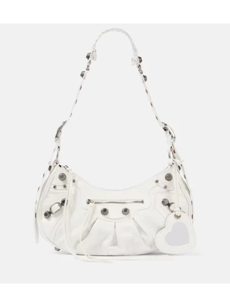 Torebka skórzana Balenciaga Le Cagole biała