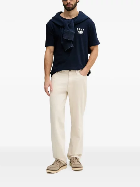 Tricou Gant cu imagine albastru