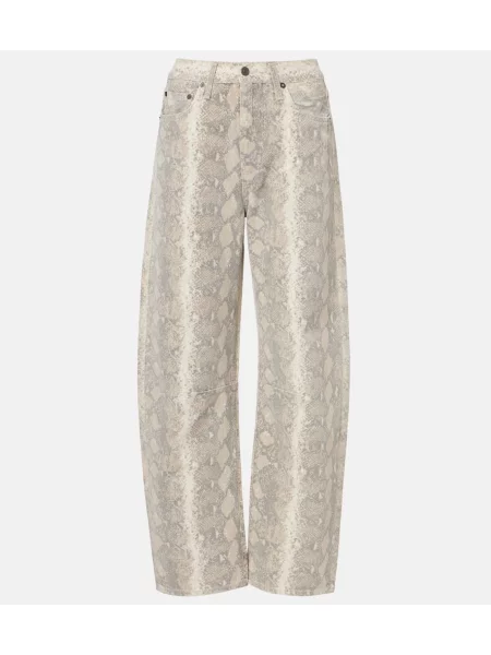 Jeansy Citizens Of Humanity z nadrukiem w wężowy wzór szare