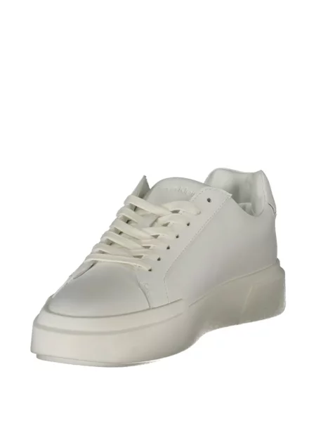 Sneakerși Calvin Klein din piele cu imagine alb
