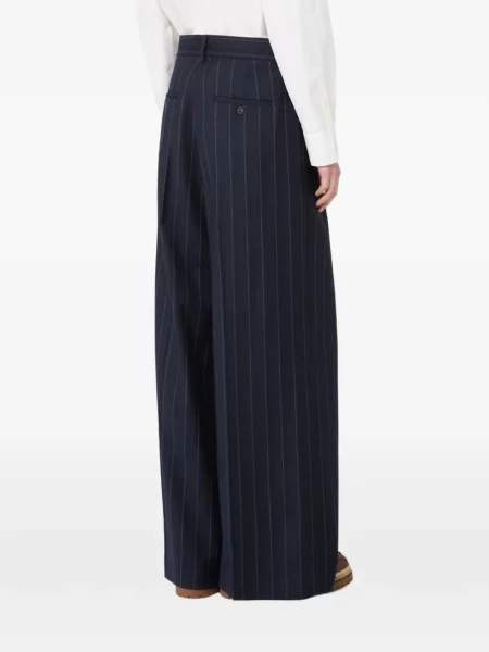 Vilnonės kelnės Weekend Max Mara mėlyna