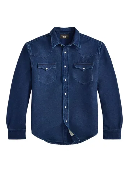 Cămașă Ralph Lauren Rrl lungă albastru