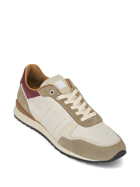 Sneakerși Rubirosa din piele de căprioară alb