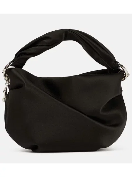 Сатенена чанта Jimmy Choo черно