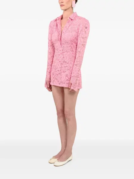 Lung rochie Rowen Rose din dantelă roz