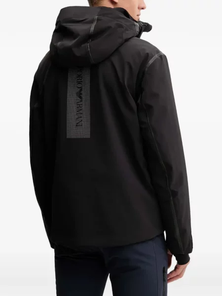 Geacă Ea7 Emporio Armani cu glugă negru