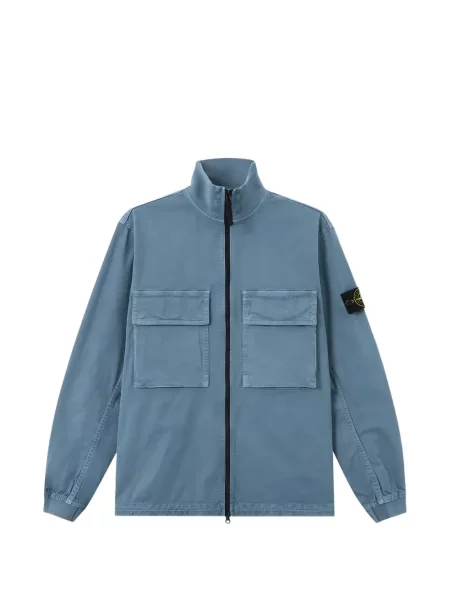 Geacă Stone Island cu strasuri cu buzunare aplicate albastru