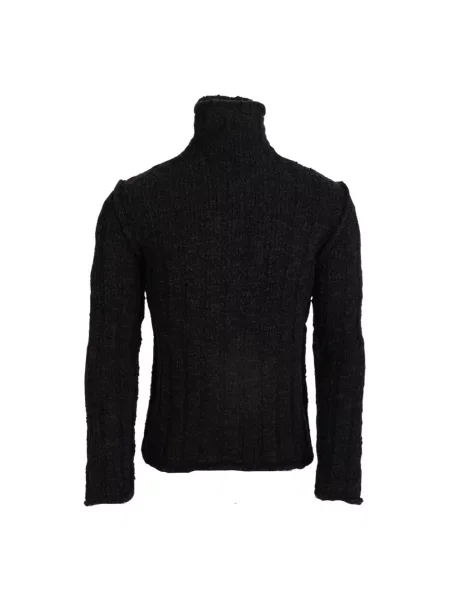 Lniany sweter z golfem Dolce And Gabbana brązowy