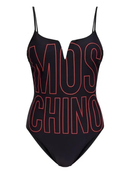 Costum de baie Moschino cu imagine negru