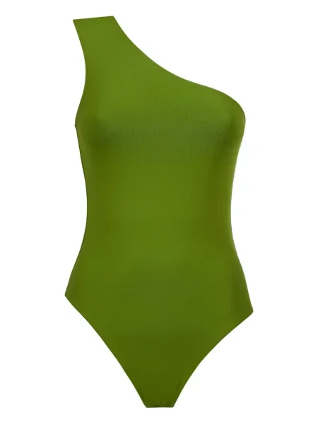 Costum de baie Taller Marmo cu un umăr gol verde