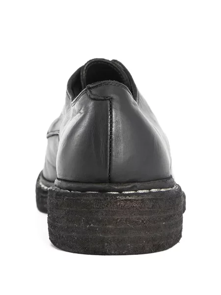 Pantofi derby Guidi din piele negru