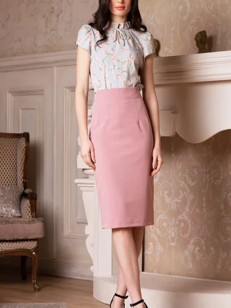 Спідниця міді LadyLike рожевий