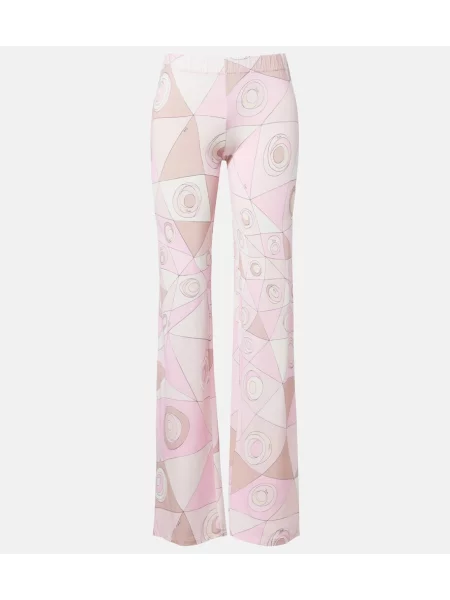 Pantaloni Pucci din satin roz