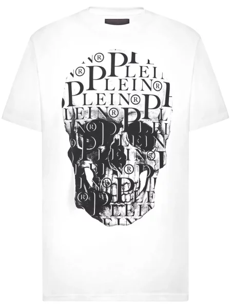 Tricou Philipp Plein cu imagine alb