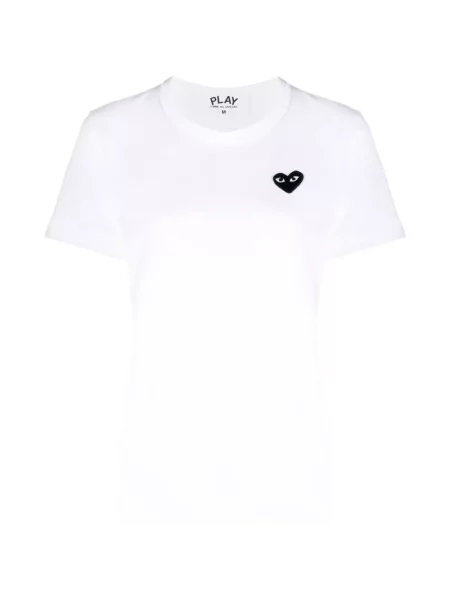 Μπλούζα Comme Des Garçons με μοτίβο καρδιά λευκό