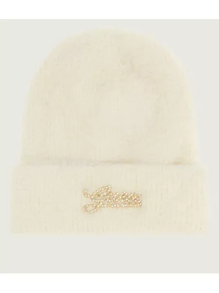 Guess Căciulă Crem alb